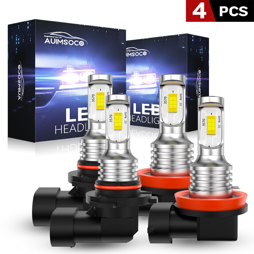 4PCS Led Headlight Combo Kit High Low Beam Bulbs For Honda Element 2007 2008