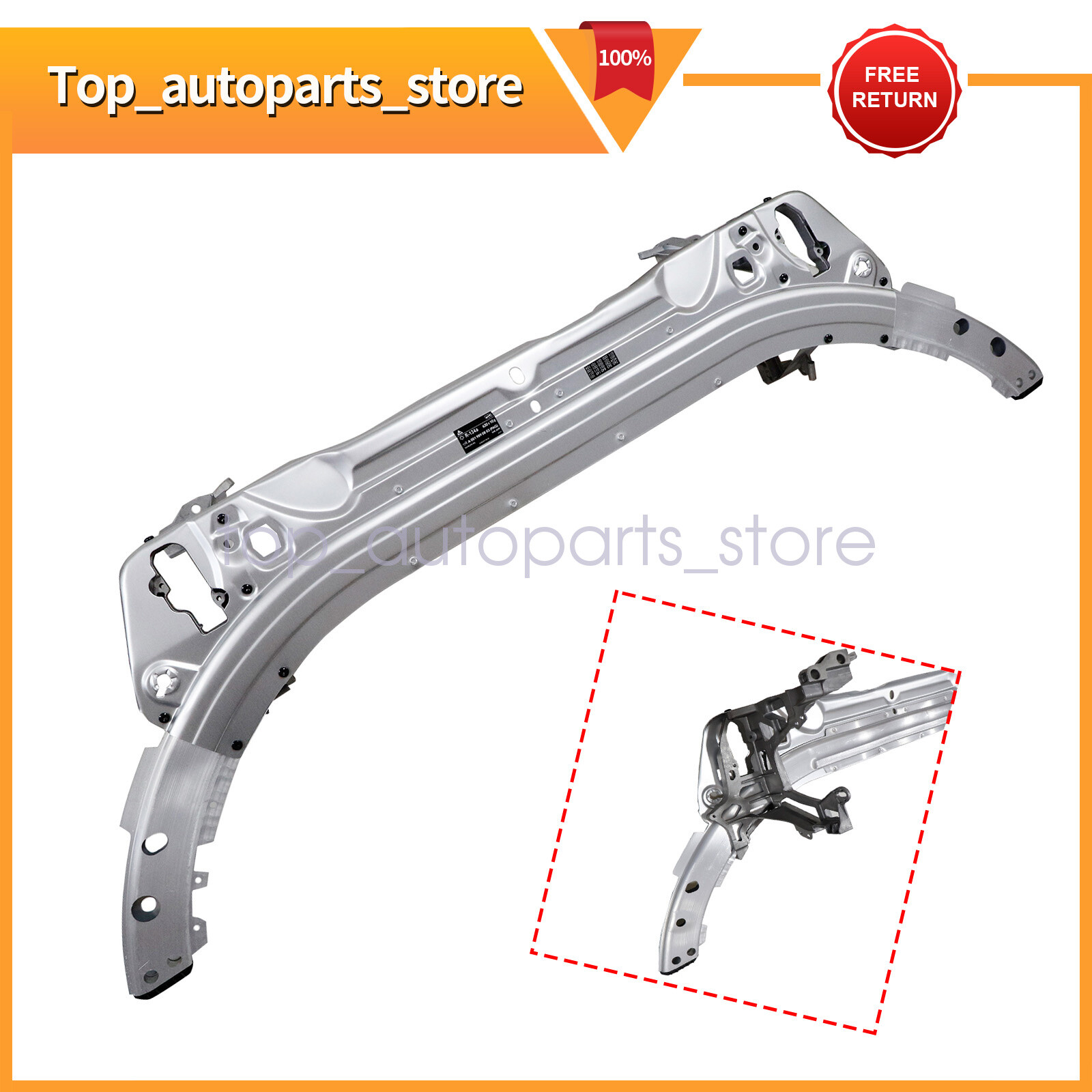 Fits 2015-21 MERCEDES C300 W205 FRONT UPPER RADIATOR SUPPORT FRAME TIE BAR NEW