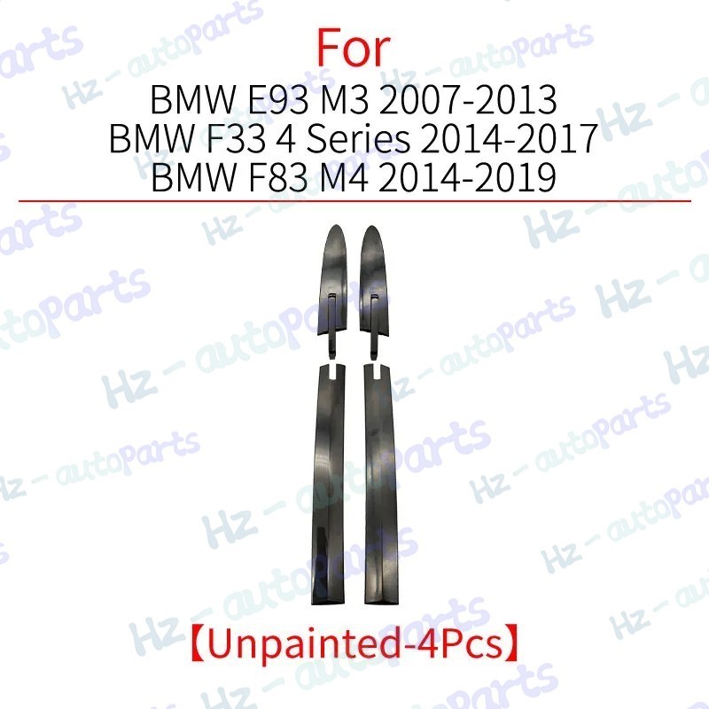 4PCS Left / Right For BMW M3 M4 E93 F33 F83 07-19 Convertible Roof Top Hinge Cap 4PCS Left / Right For BMW M3 M4 E93 F33 F83 07-19 Convertible Roof Top Hinge Cap