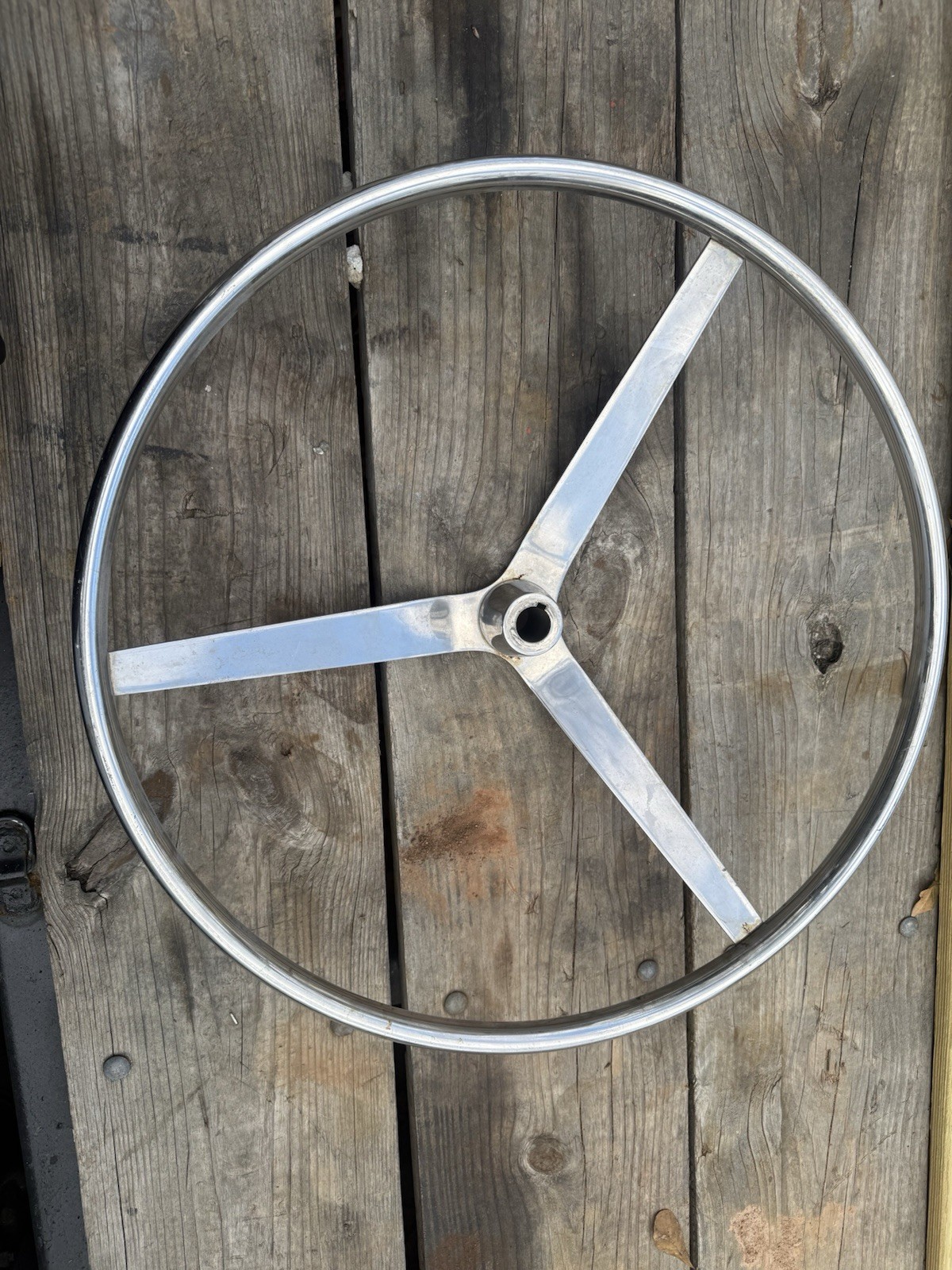 Stainless Sailboat Steering Wheel 22” For 1” Straight Shaft
