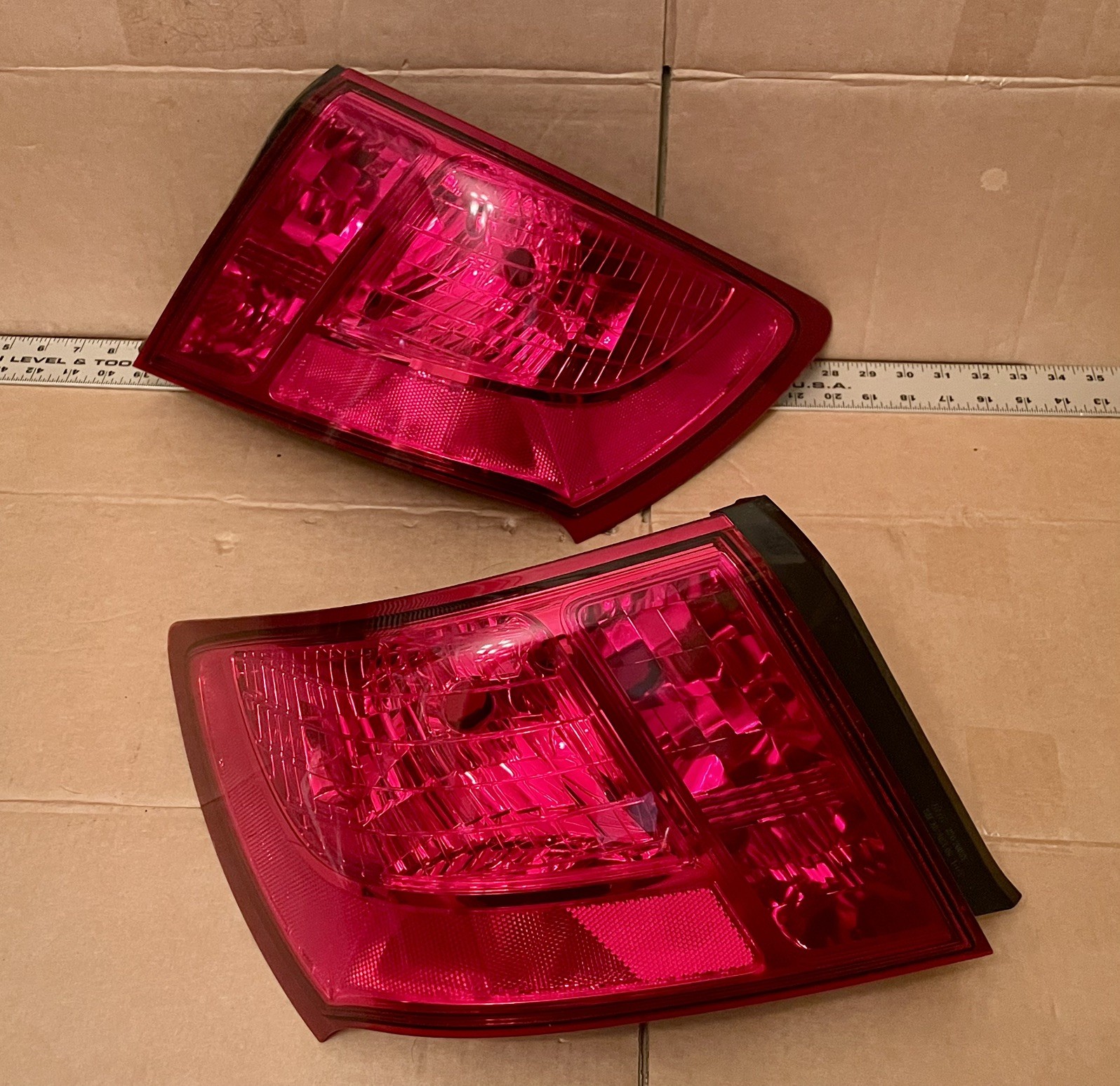 11-14 SUBARU WRX STI SEDAN OEM TAIL LIGHTS PAIR Left & Right ALL RED overlay