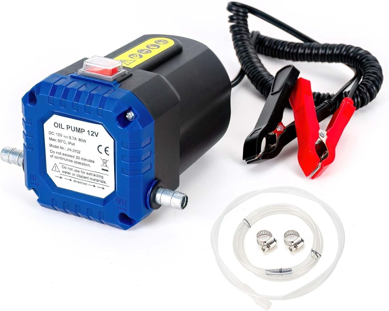 12V Electric Oil Extractor Pump for Engine Oil & Fluid Transfer 80W