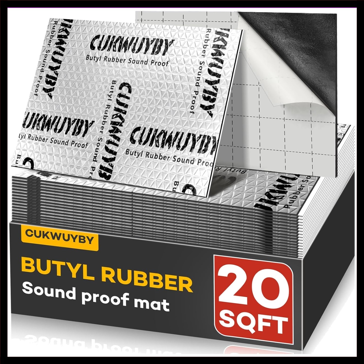 Butyl Sound Deadening 80mil 20sqft Sound Deadening Mat 18pcs