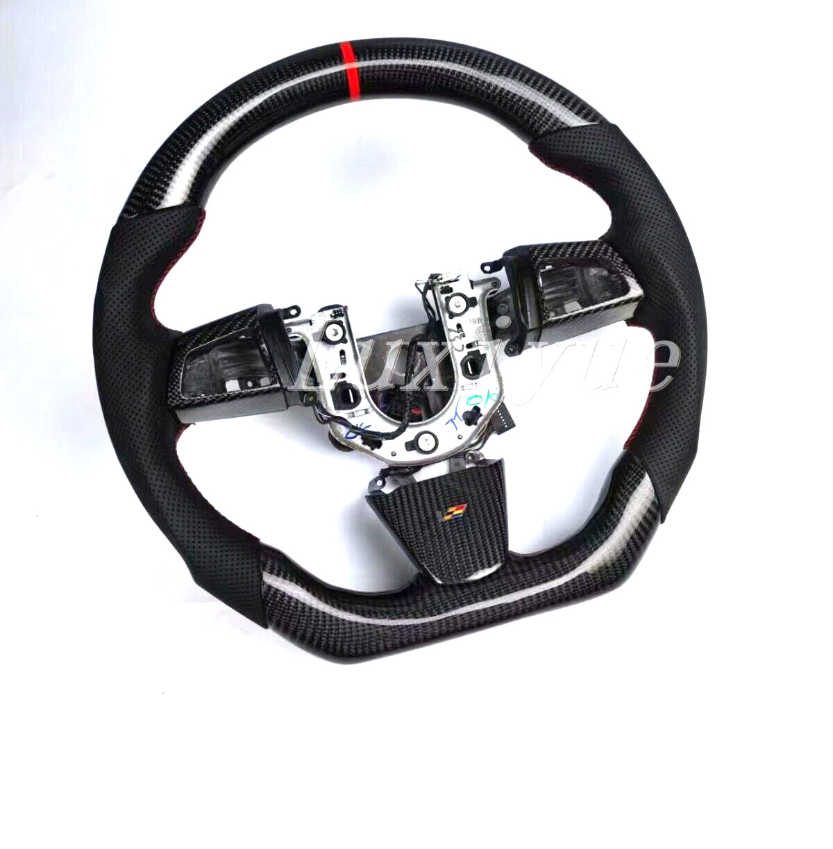 for Cadillac CTS CTS-V 2008-14 Real New Carbon fiber steering wheel Frame+Cover