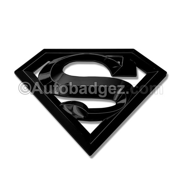 1- NEW 3D DC SUPERMAN HOPE S Man of Steel Badge Emblem (Super Man GLOSS BLACK)