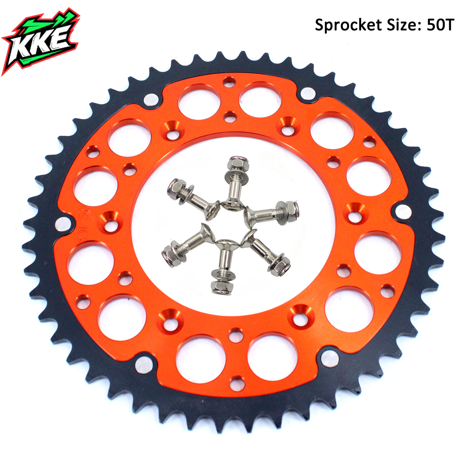 KKE 50T Rear Sprocket Orange for KTM EXC EXCF SX SXF XC XCW XCF 125-530CC 03-21