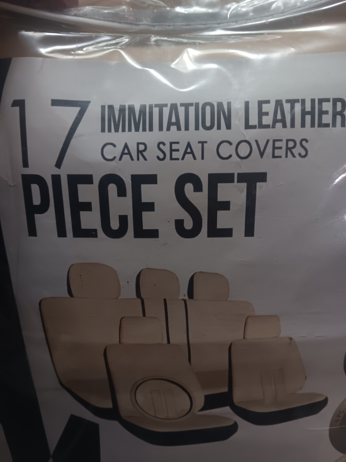 OxGord 17 Piece Tan/Black Universal Car Seat Cover Set Easy Install