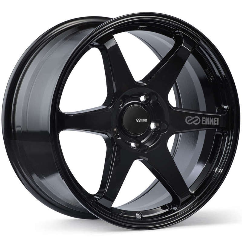 Enkei T6R 18x8 40mm Offset 5x114.3 Bolt Pattern 72.6 Bore Gloss Black Wheel Enkei T6R 18x8 40mm Offset 5x114.3 Bolt Pattern 72.6 Bore Gloss Black Wheel