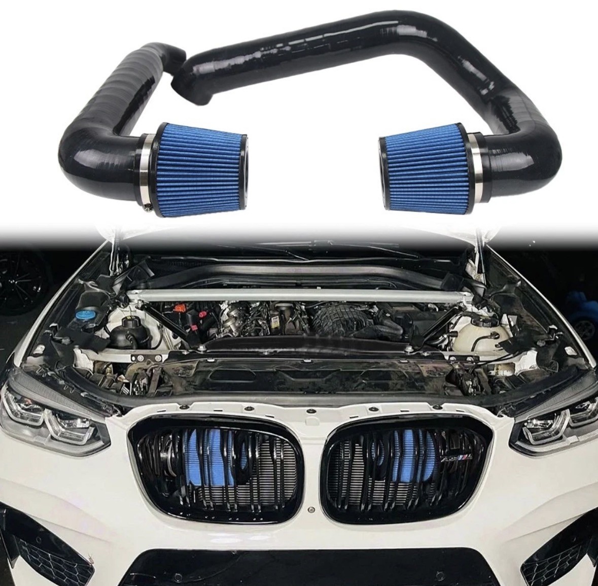 Cold Air Intake System For 2020-2024 BMW X3M X4M S58 3.0T Turbo Front Mount