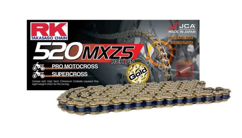 RK 520 MXZ5 Heavy Duty Chains 116 LINK Gold GB520MXZ5-116