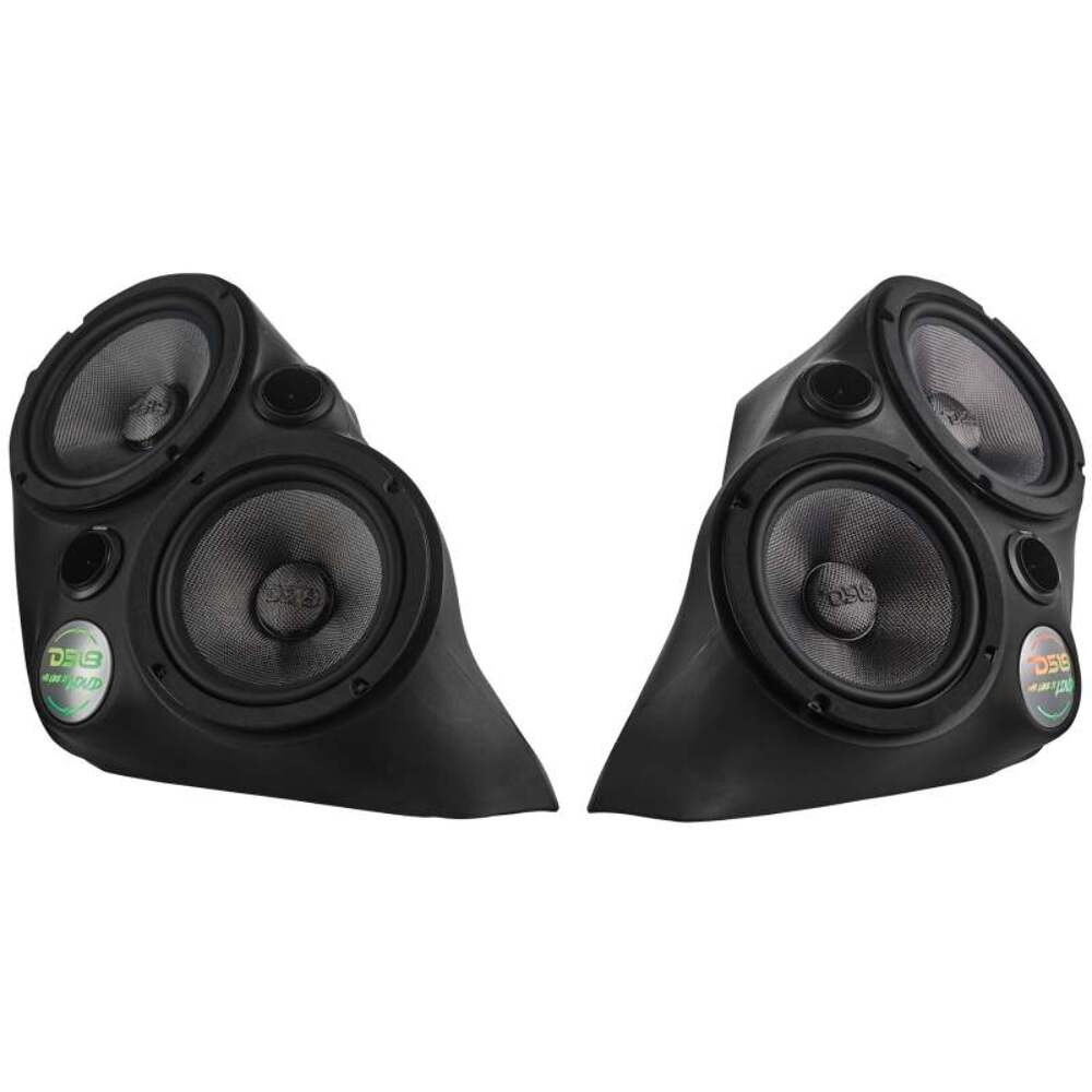 DS18 2015+ Polaris Slingshot Front Fender Dual 8in Speaker Enclosure w/ LEDs (Sp