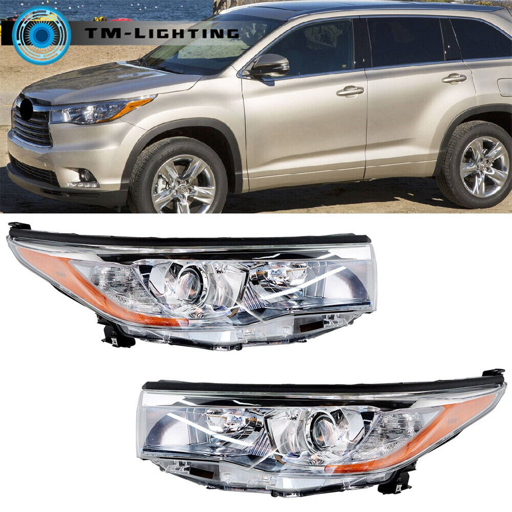 For 2014-2016 Toyota Highlander Headlights Headlamps Assembly Right&Left Side