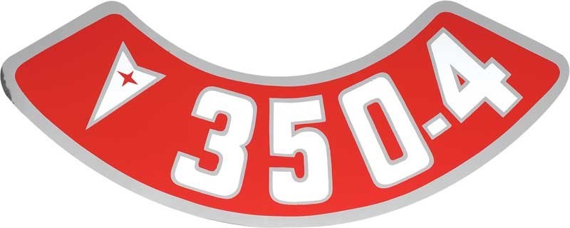 1968 -77 PONTIAC LEMANS TEMPEST GRAND PRIX GTO FIREBIRD 350 4V AIR CLEANER DECAL