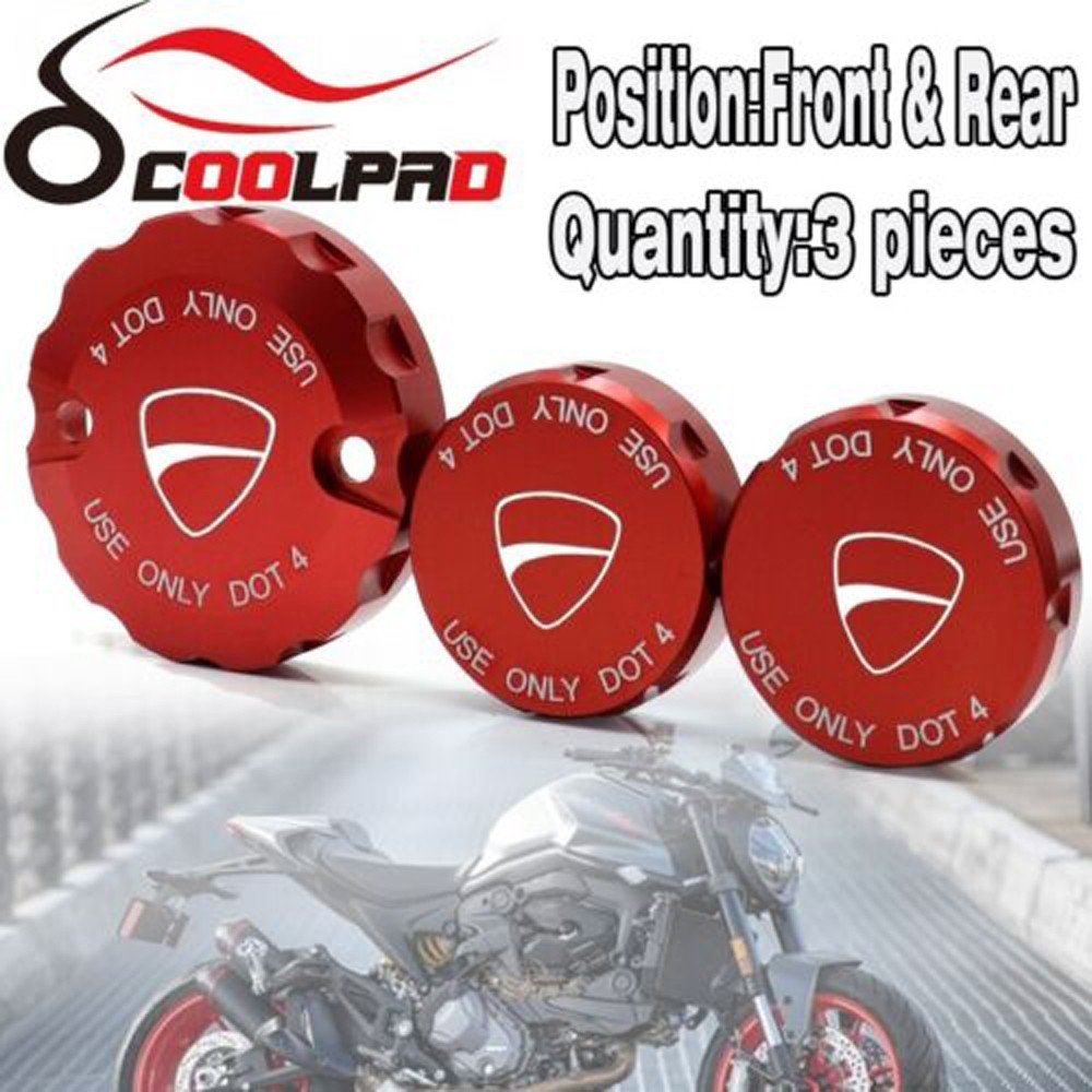 Front Rear Brake Clutch Fluid Reservoir Cover For DUCATI Multistrada 1200/S
