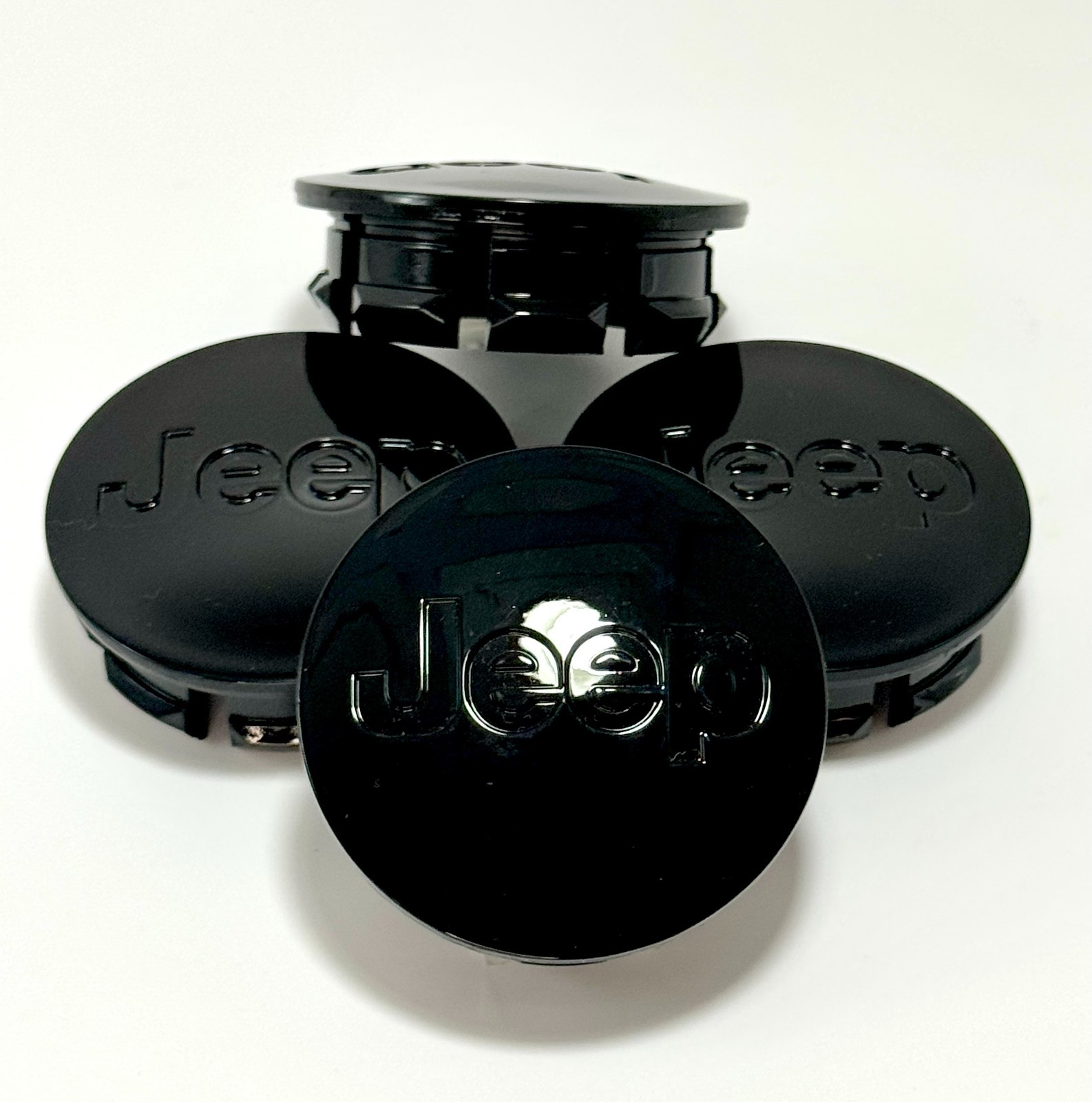 JEEP 4X BLACK 55mm Wheel Center Cap Liberty GRAND CHEROKEE Wrangler 