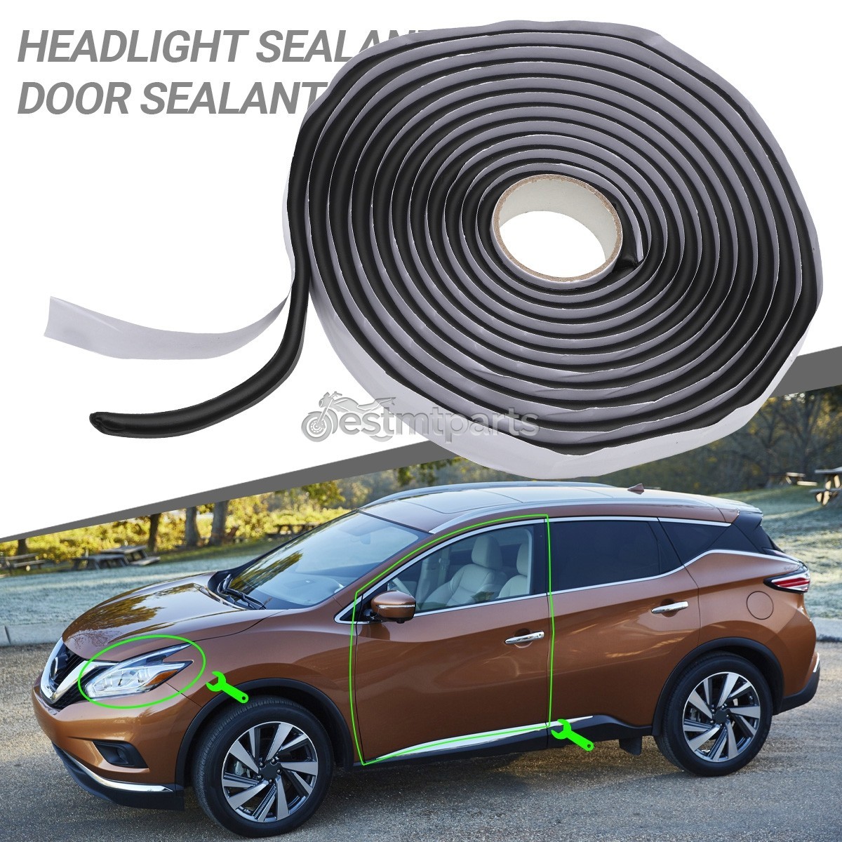 4M Butyl Tape Rubber Glue Sealant Retrofit Reseal Strip Roll FOR Headlight Door