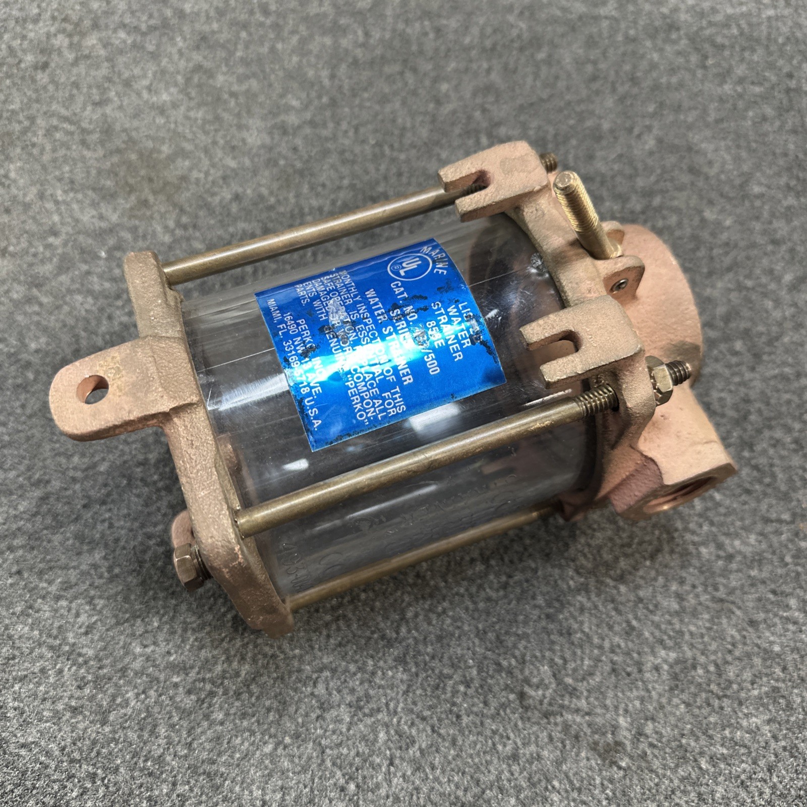 Perko 858E Water Strainer 493/500 Marine Sea Ray 270 Boat