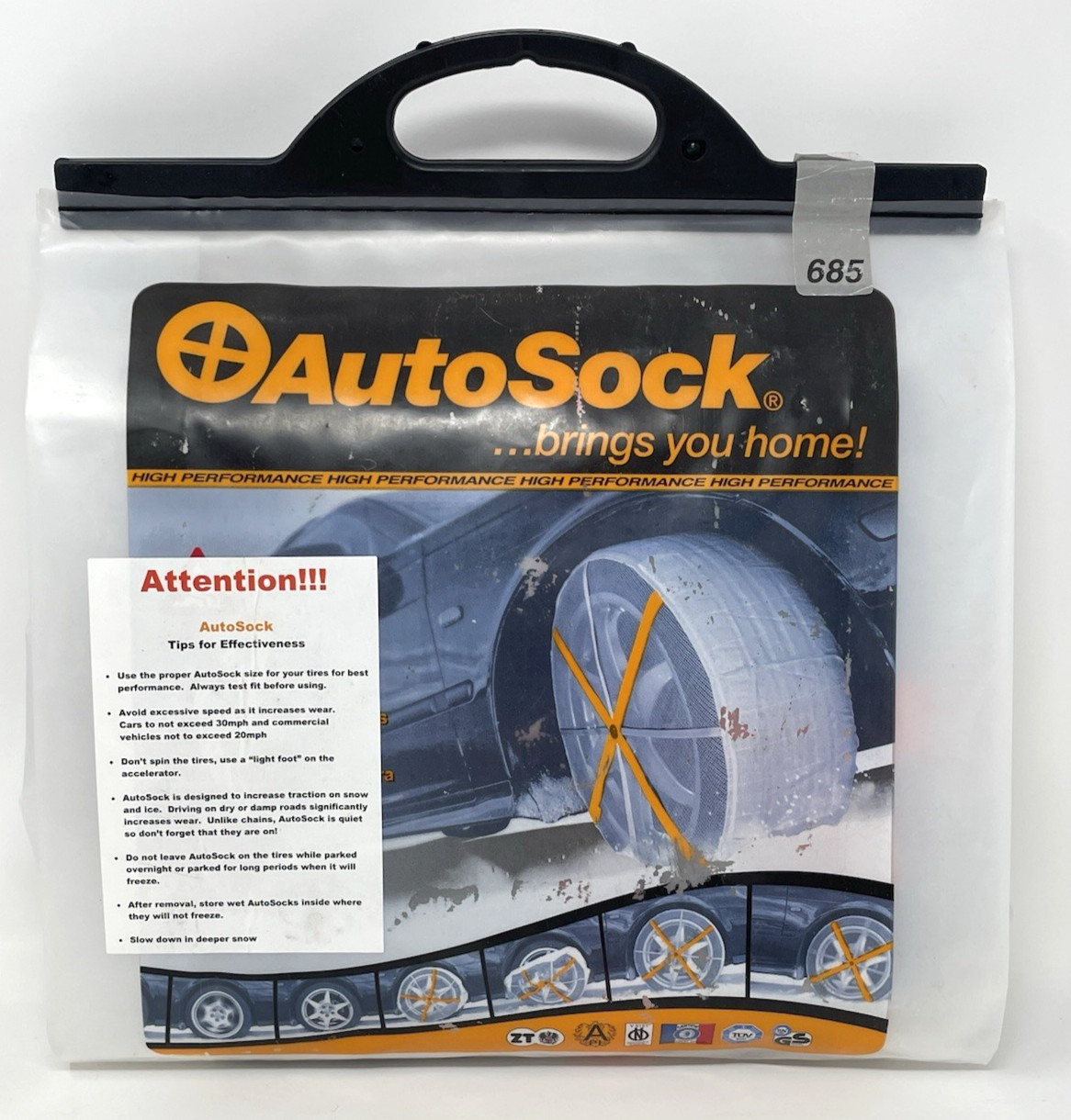 AutoSock Snow Socks 685 Traction Wheel Covers for Snow & Ice Set of 2 - Open Box AutoSock Snow Socks 685 Traction Wheel Covers for Snow & Ice Set of 2 - Open Box