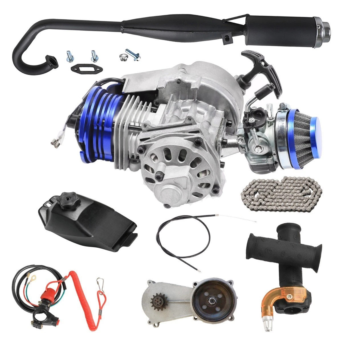 47cc 49cc 50cc Big Bore Pocket Bike Engine Motor Kit for Mini Bike Quad ATV