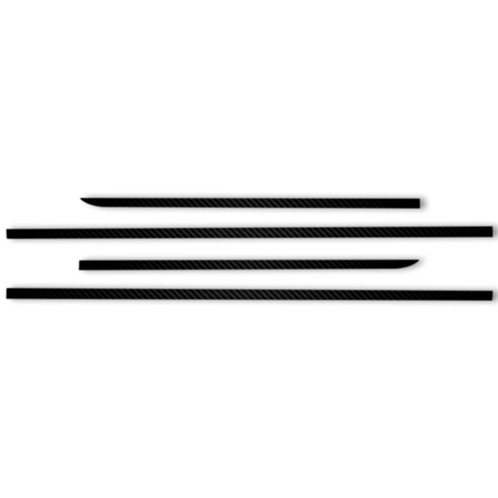 4pc Carbon Fiber Window Sill Trim for 2009-2018 Dodge RAM Quad Cab