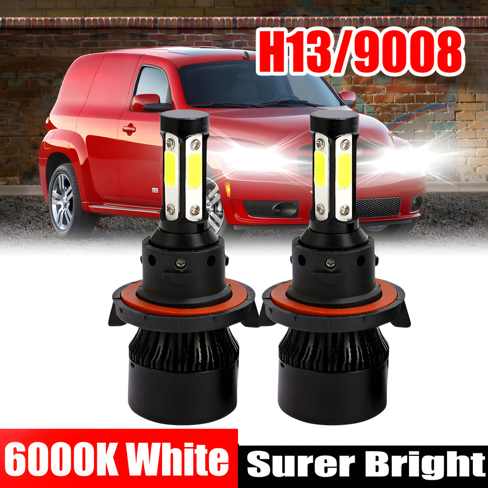 For Chevy HHR 2006-2011 - 2X 6000K White 9008 LED Headlight Kit Hi/Lo Bulbs