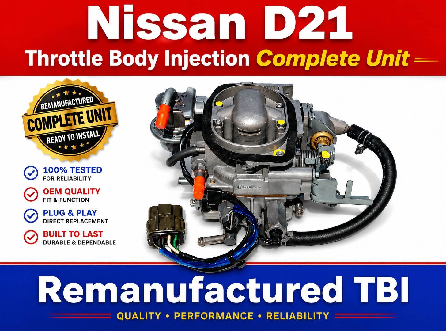 1986-89 Nissan D21 Pathfinder Truck Vg30i 3.0L Throttle Body TBI Injectors