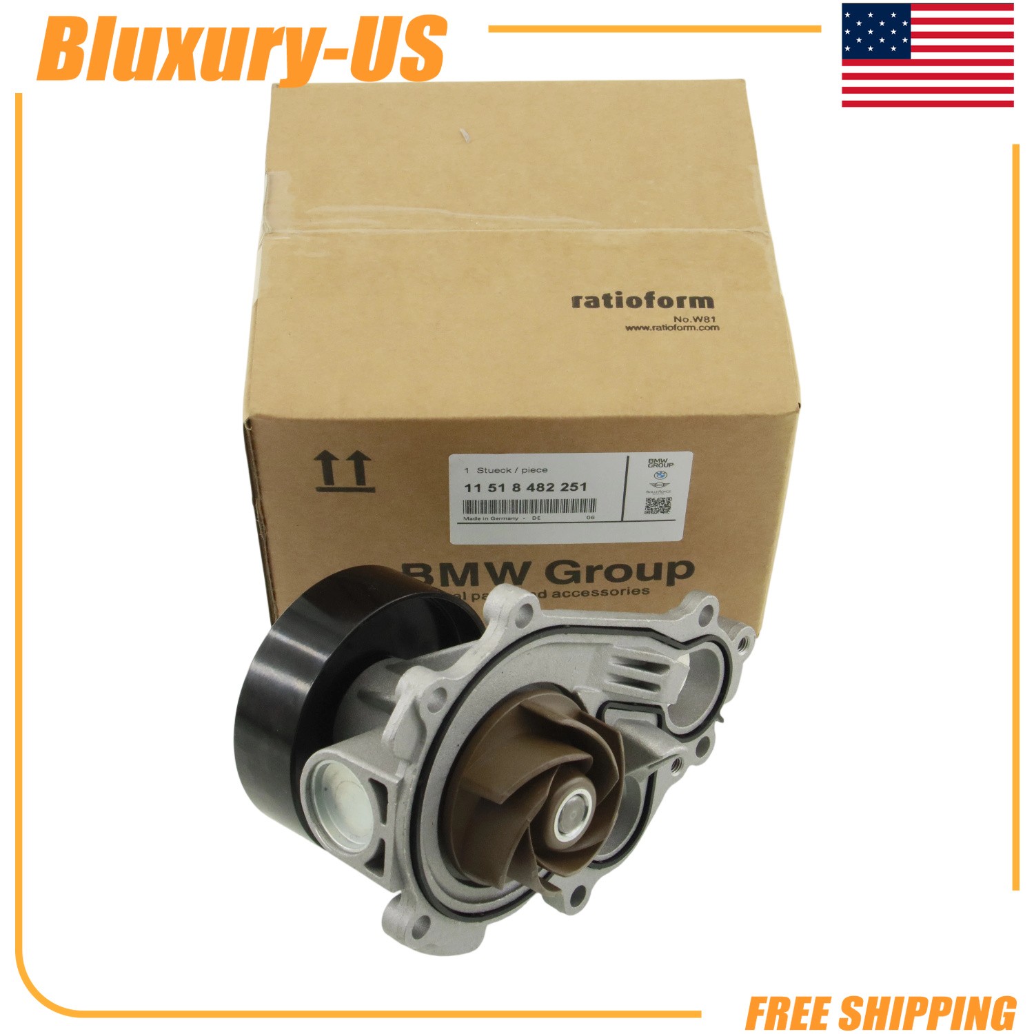 OEM 11518482251 Water Pump For BMW X5 X6 X7 G12 G30 G15 G05 G06 740i 540i 3.0T 