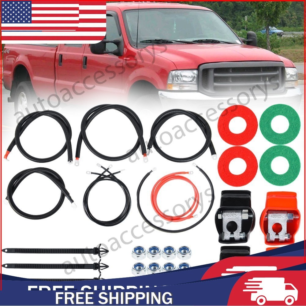 For 1999-2003 Ford Superduty F250/F350/Excursion 7.3L Diesel Battery Cables Kit