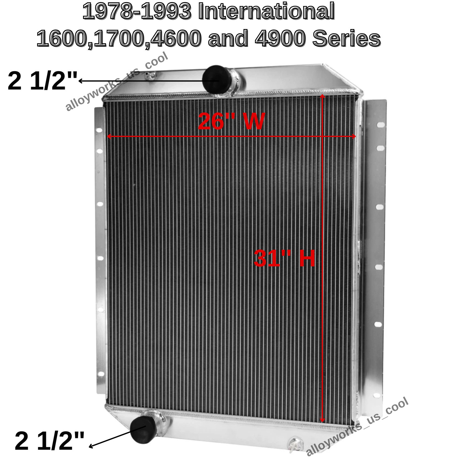 Radiators Fit 1978-1993 INTERNATIONAL NAVISTAR TRUCK 1600 1700 4600 4900 SERIES. Radiators Fit 1978-1993 INTERNATIONAL NAVISTAR TRUCK 1600 1700 4600 4900 SERIES.