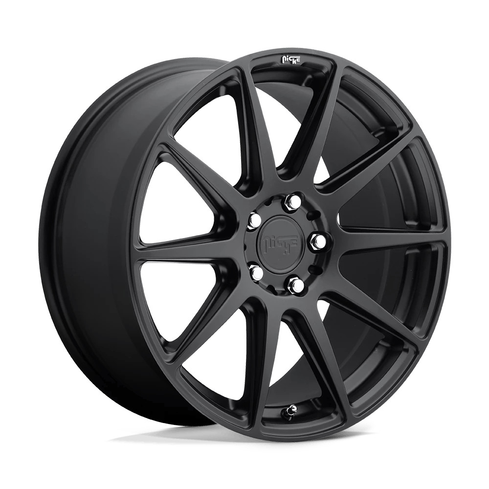 Niche Essen M147 19x8.5 +35 Satin Black Wheel 5x114.3 5x4.5 (QTY 1)