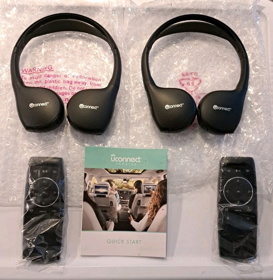 Brand New U Connect Headphones And Remotes Set Chrysler Pacifica 