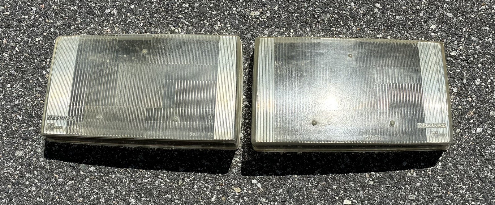 Original Volvo 240 “Cibie” Headlight Lens - Pair