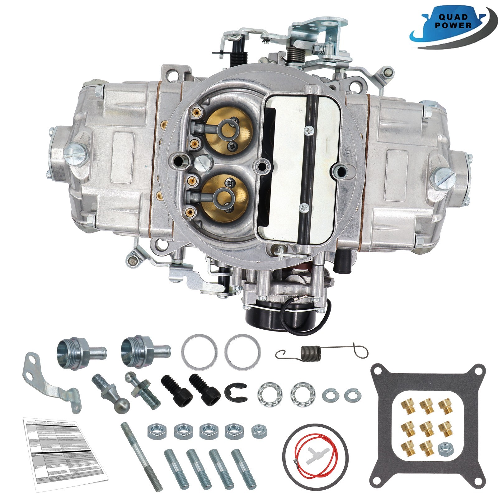 4 Barrel 650 CFM Brawler Double-Pumper Carburetor Electric Choke BR-67255 Carb