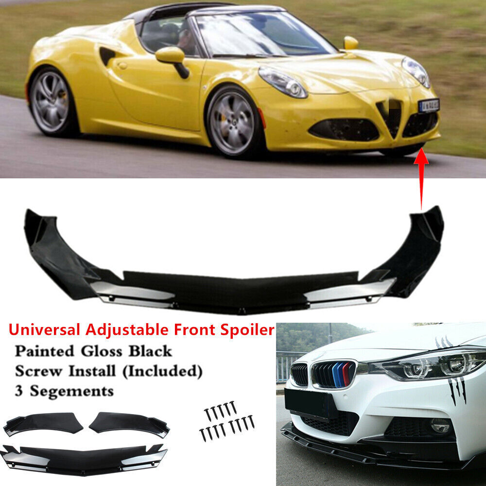Add-on Universal Front Bumper Spoiler Splitter Lip Fit For 2015-20 Alfa Romeo 4C