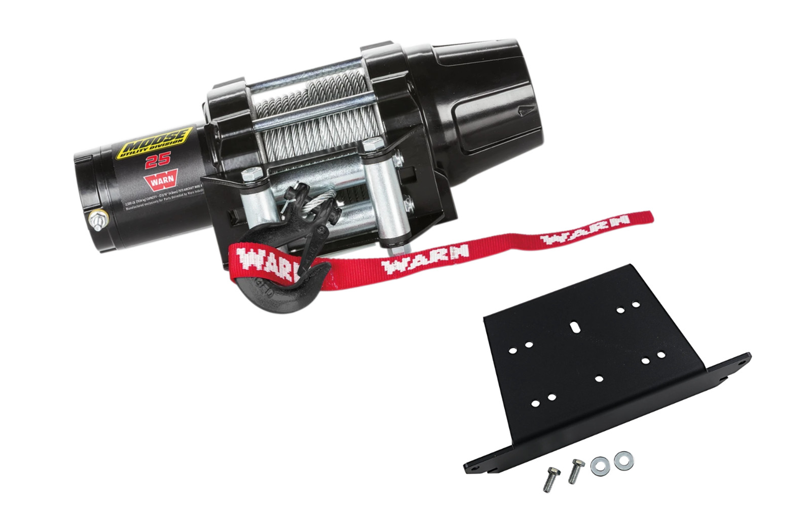 MOOSE 2500LB Wire Rope Winch & Mount Kit 2023 Polaris Ranger Crew 1000 Premium