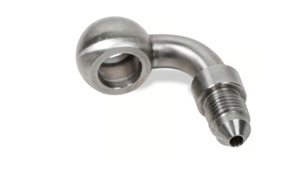 Earl’s 90 Degree Stainless Steel Banjo Adapter 3 AN Brake Line Fitting Long Styl