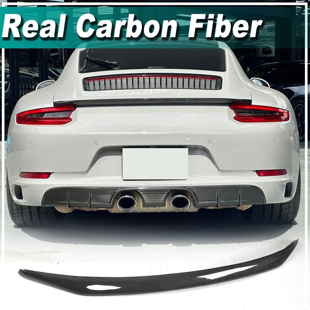 For Porsche 911 991 991.1 991.2 2012-19 Real Carbon Rear Trunk Lip Spoiler Wing