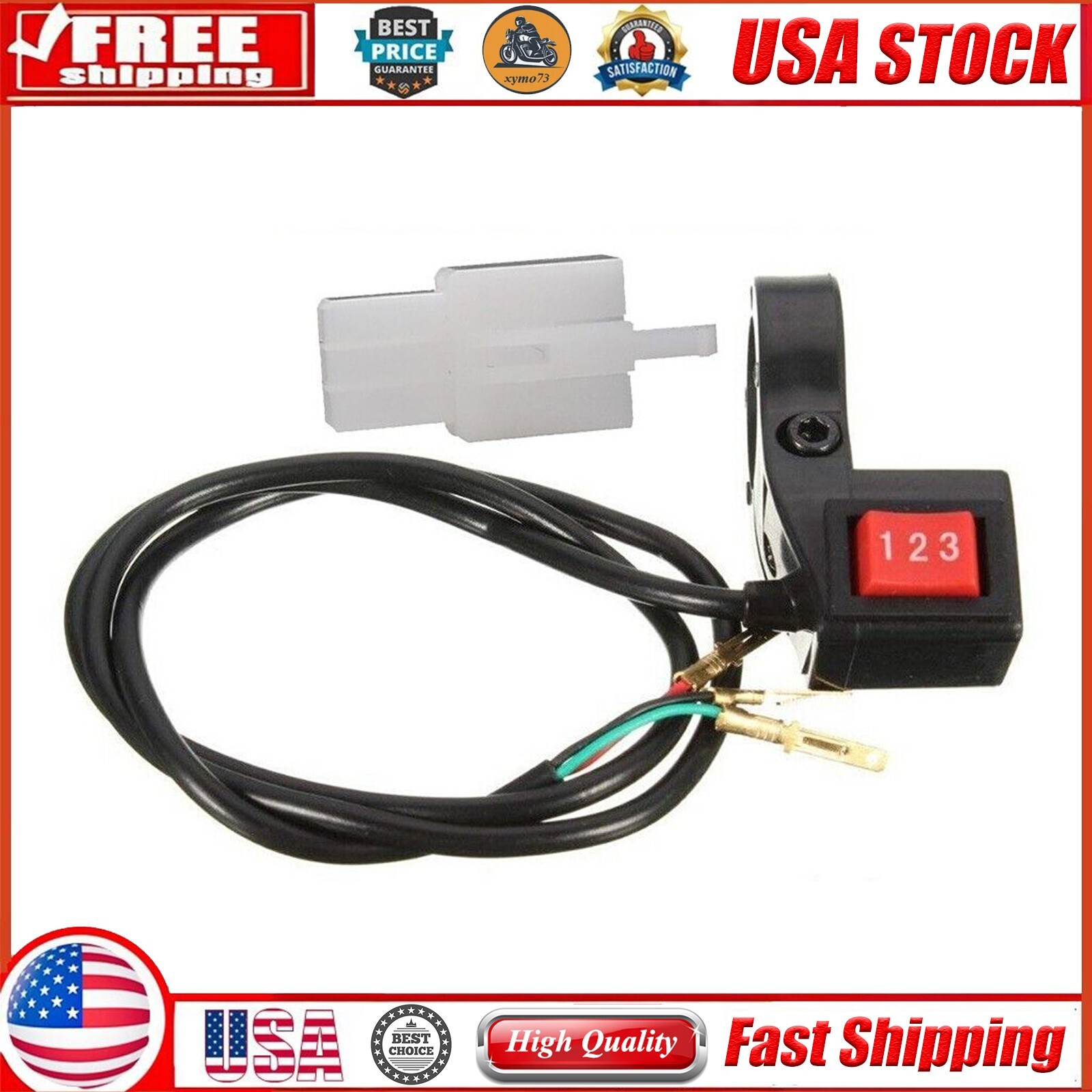 Universal 22mm 3 Speed Selector Module Switch For Electric Scooter Dirt E-Bike