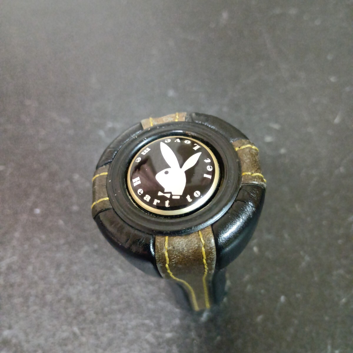 10×1.5 Original Playboy Shift Knob Leather Original Rare Highway Racer EF Civic