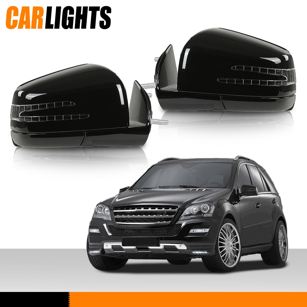 Rear Side Door Mirror Set Fit For 2005-2011 Mercedes-Benz ML GL Class W164 X164