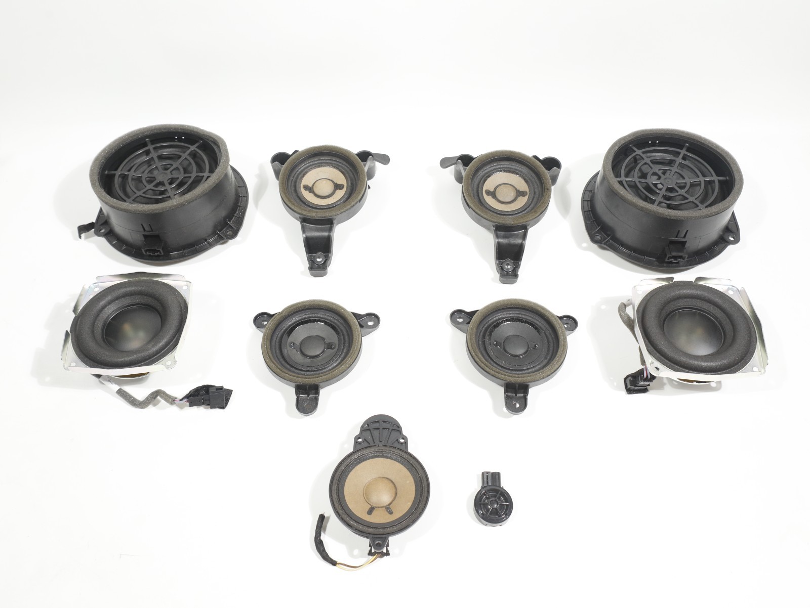 11-18 Audi A8 A8L S8 D4 Bose Sound System Interior Door Speakers Set 8 PCS OEM