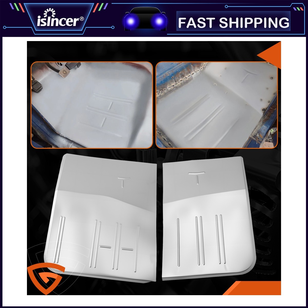 For 1967-79 FORD F100 F150 F250 F350 & BRONCO FRONT FLOOR PAN PAIR NEW