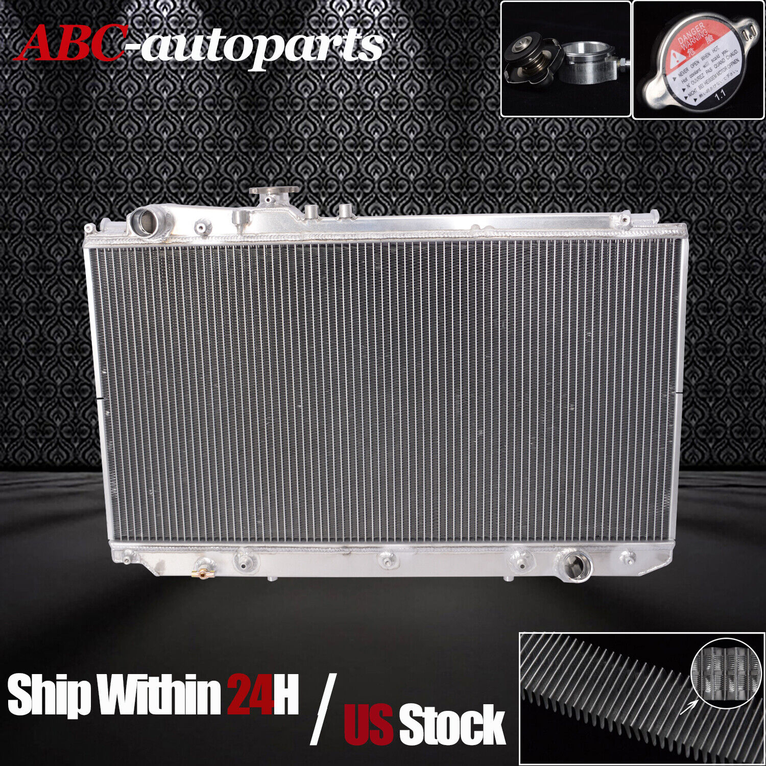 3Rows All Aluminum Radiator Fit For 2002-2010 Lexus SC430 V8 4.3L (A/T)