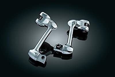 Kuryakyn 4in Adjustable Lockable Offsets With Male Mount Adapter Chrome 4557