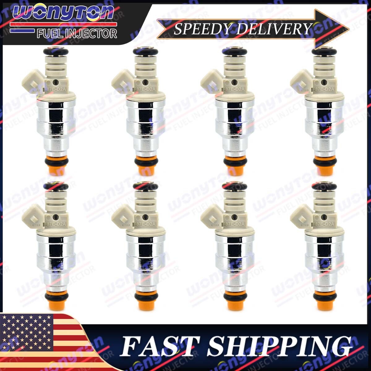 1986-91 Ford LTD Marquis Lincoln Mark VII Town 5.0L 8Pcs Fuel Injectors F87E D2B 1986-91 Ford LTD Marquis Lincoln Mark VII Town 5.0L 8Pcs Fuel Injectors F87E D2B