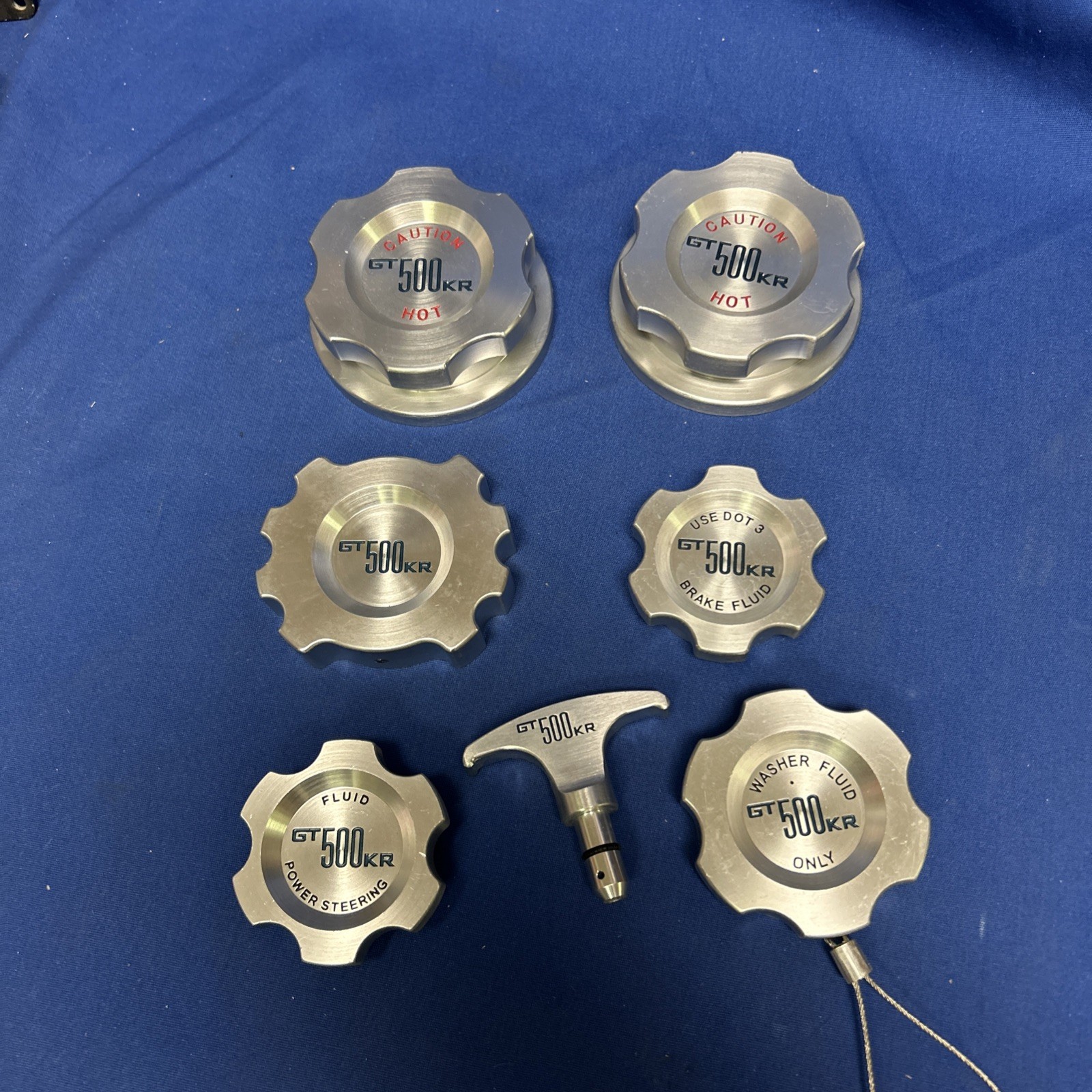 Rare 7 piece Shelby GT500KR Billet Aluminum Engine Cap Set
