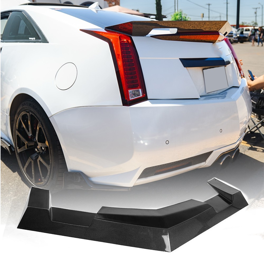 For Cadillac CTS Coupe 2011-2014 Carbon Fiber Rear Boot Trunk Spoiler Lid Wing