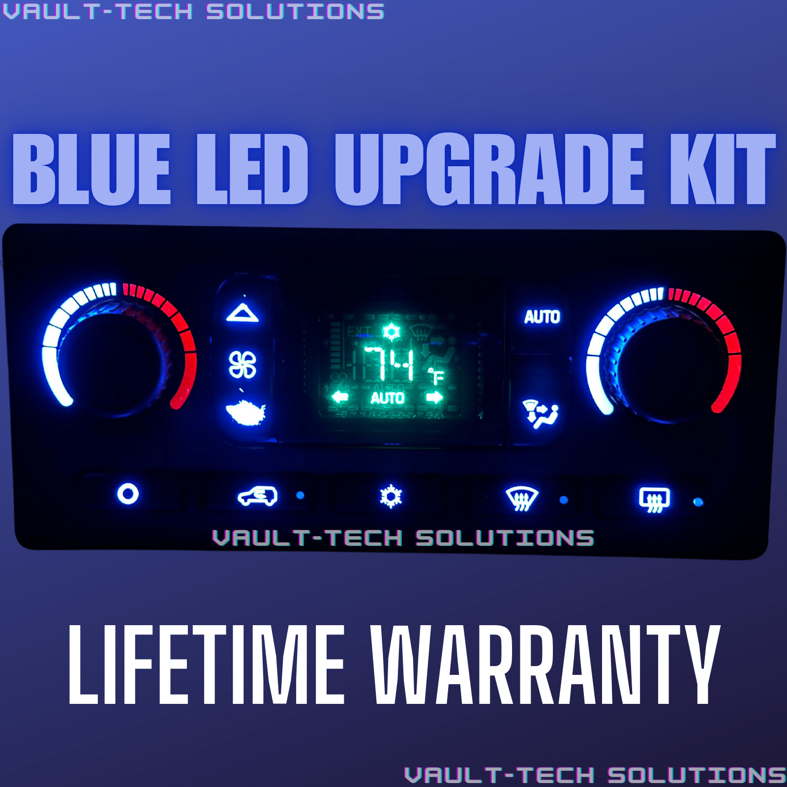Blue Led Climate Control Upgrade Kit Silverado Sierra Escalade Yukon Tahoe 03-06