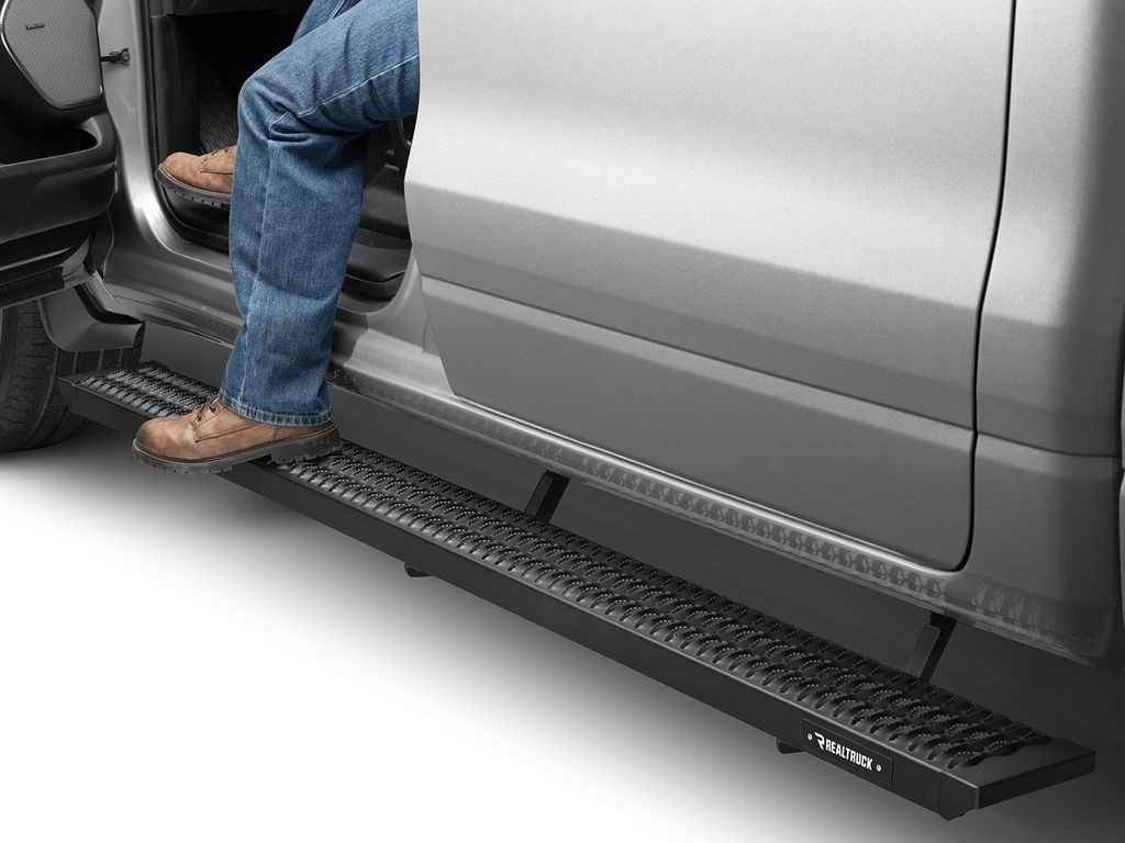 N-Fab Growler Fleet Steps Fit 2019-2025 Ford Transit 3 Door Van Textured Black