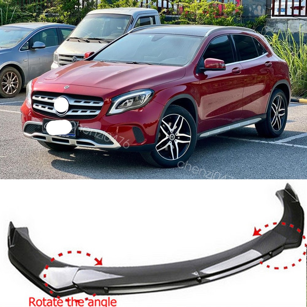 Carbon Style 4pc Front Bumper Lip Splitter For Mercedes-Benz GLA180 200 GLA250